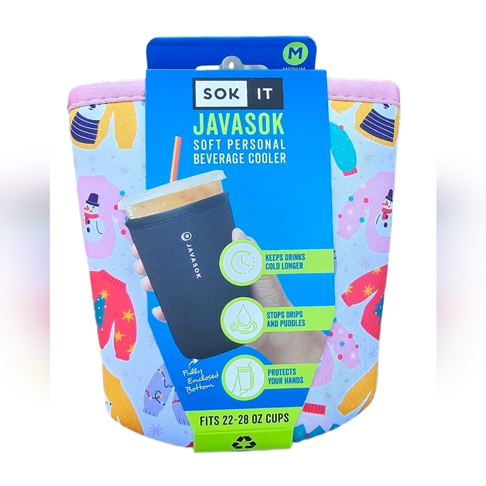 Sok It - NEW Java Sok Will For Starbucks Venti, Dunkin Medium 22-28oz. Cups